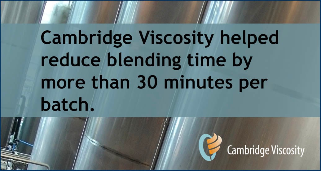 CVI helped reduce blending time by more than 30 minutes per batch