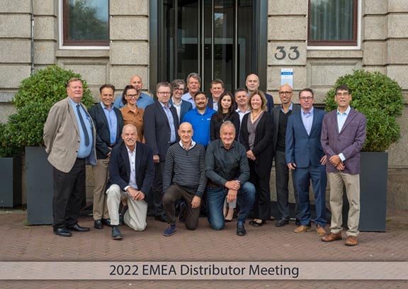 2022 PAC Distributor Meeting in Amsterdam. Group of employees. 