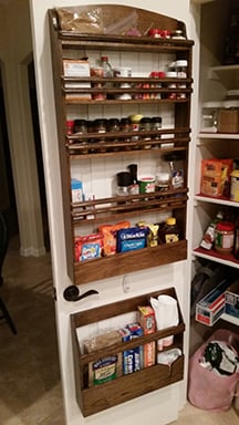 Employee Highlight - Karl Kuklenz - Photo of a spice rack Karl built