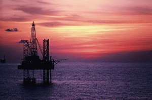 Oil Rig at Night